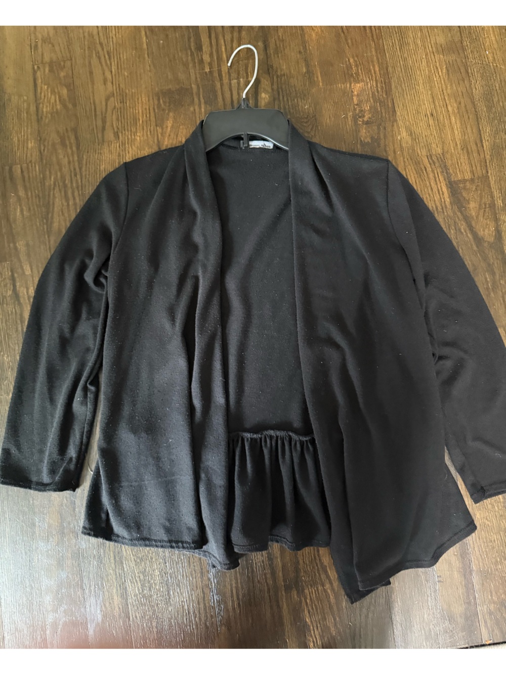 Black Open-Front Women's Blazer Jacket